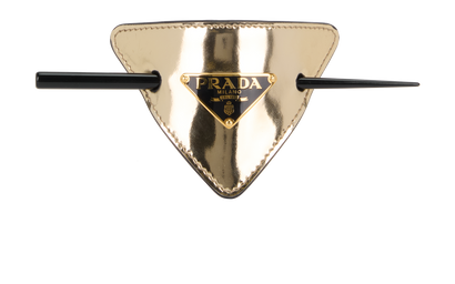 Prada Triangle-Logo Hair Pin, front view
